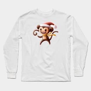 Cute Monkey Drawing Long Sleeve T-Shirt